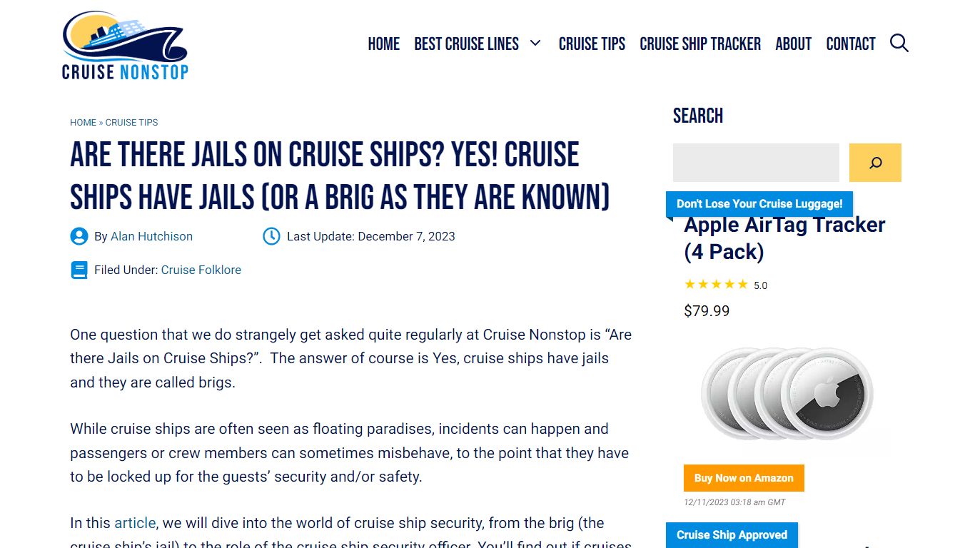 Are There Jails On Cruise Ships? (AKA The Ship's Brig)
